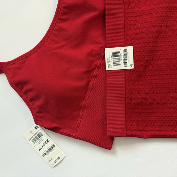 NWT State Of Day Women’s Red Cable Seamless Bralette And Panty Set - Picture 3 of 4